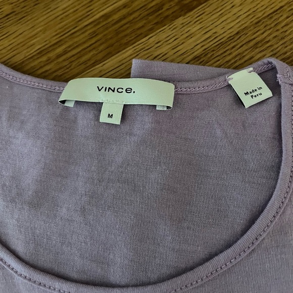 VINCE LAVENDER ROUND NECK TEE - Picture 4 of 4